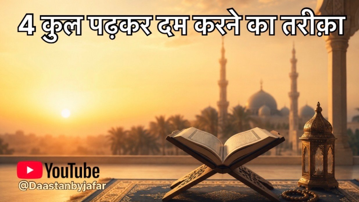 4 कुल पढ़कर दम करने का सहीह तरीक़ा
